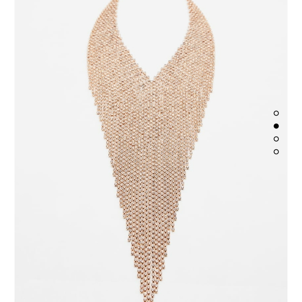 Zara jewel cascade necklace limited edition